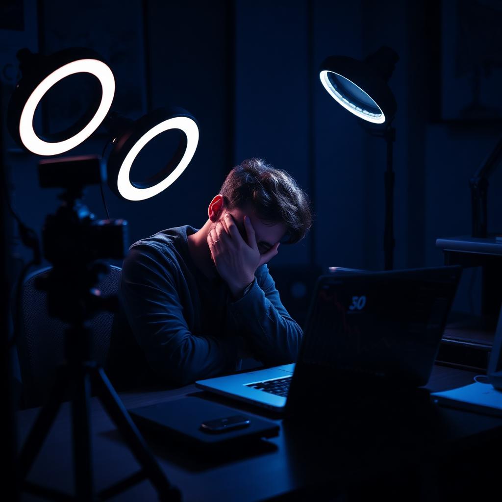 Criador desanimado com analytics em queda